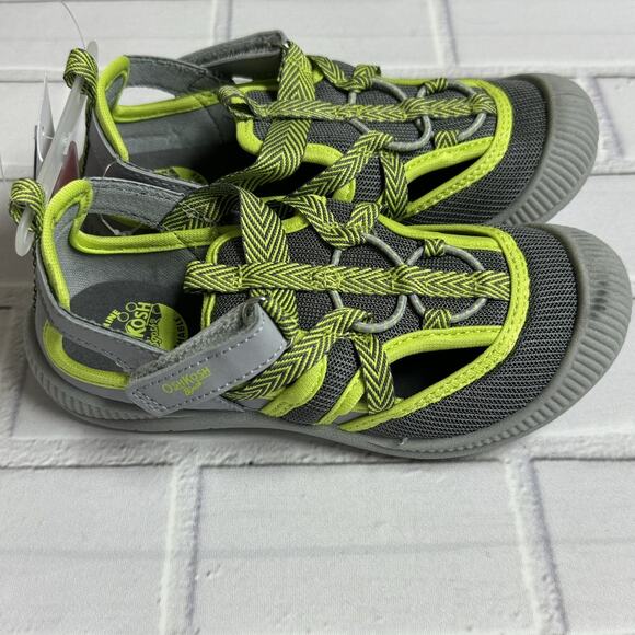 OshKosh Everplay Flexible Outsole Bump Toe Sandal Neon Green Toddler Size 12 - Picture 3 of 7
